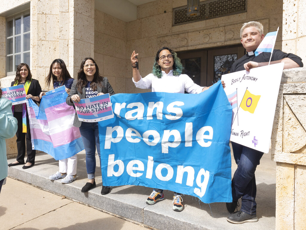 A transgender rights protest at Austin, Texas in March.