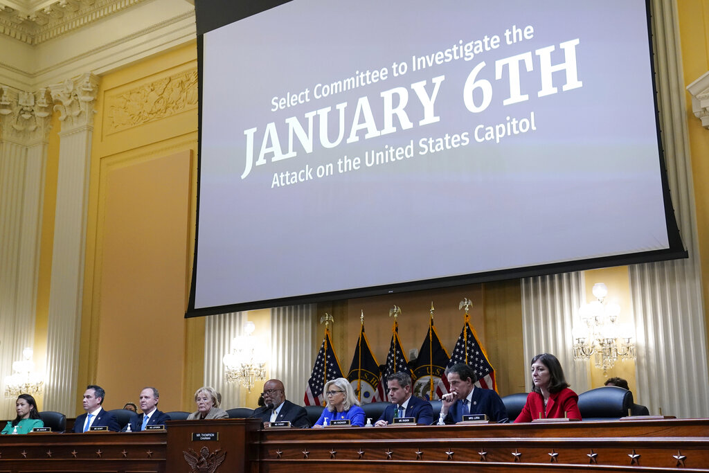 Members of the House select committee investigating the January 6 attack on the U.S. Capitol on June 9, 2022.