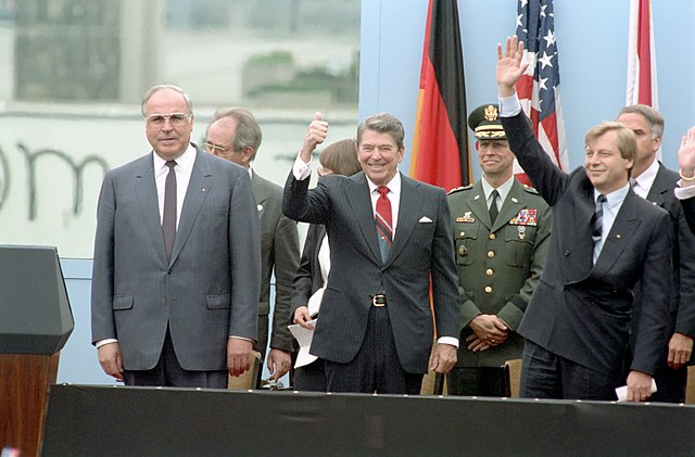 President Reagan at the Brandenburg Gate, West Berlin, on June 12, 1987.