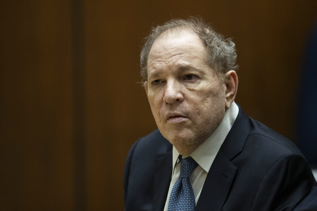 Harvey Weinstein appears in court at the Clara Shortridge Foltz Criminal Justice Center at Los Angeles October 4, 2022.