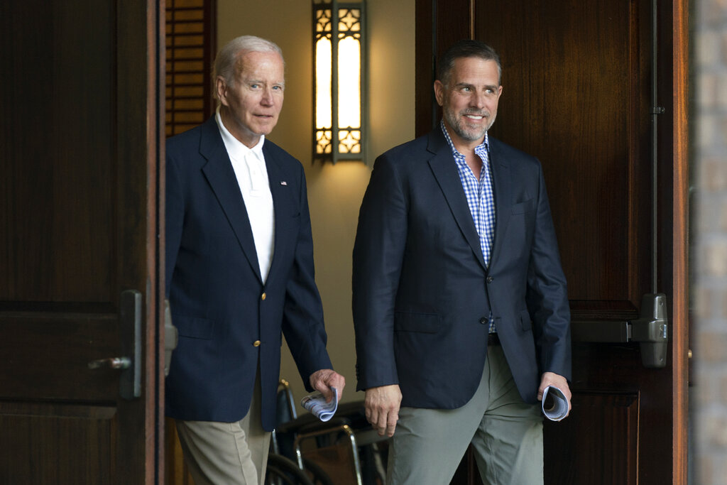 President Biden and his son Hunter Biden at Johns Island, South Carolina, August 13, 2022.