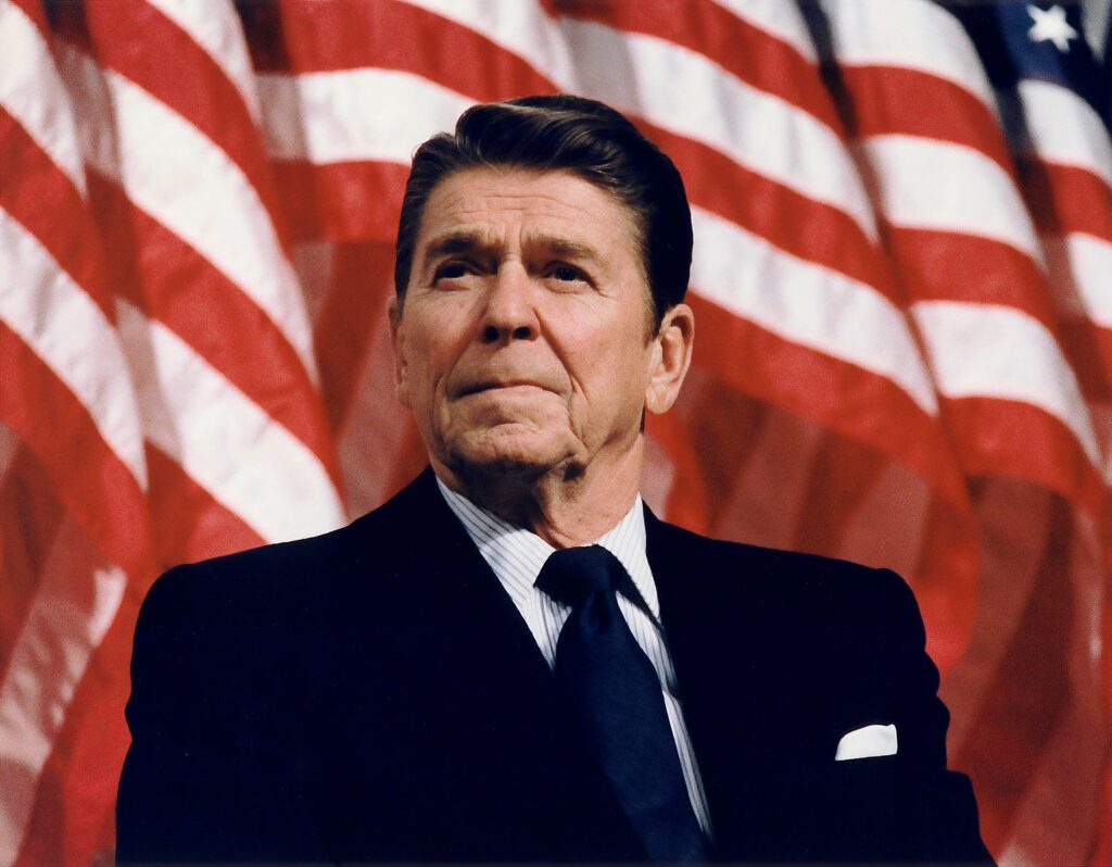 President Reagan at Minneapolis, February 8, 1982. It is a myth that America needed the disaster of President Carter to get Reagan.