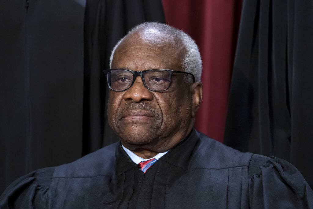 Justice Clarence Thomas at the Supreme Court, October 7, 2022.