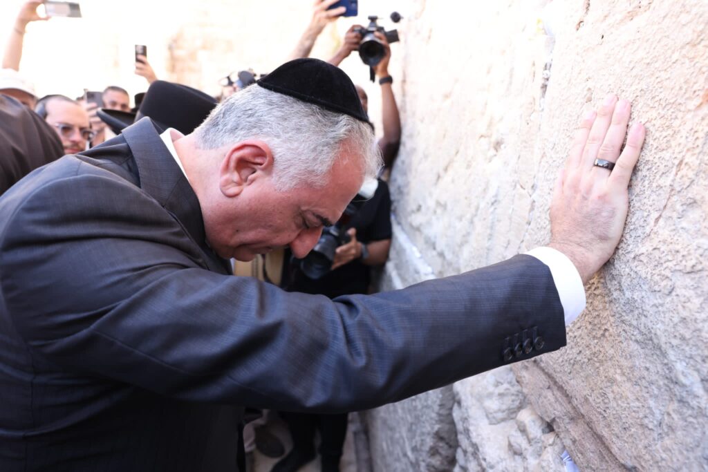 The eldest son of the last Shah of Iran, Reza Pahlavi, at Jerusalem on April 18, 2023.