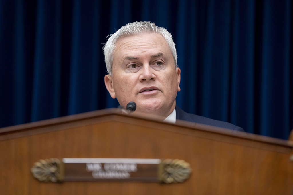 Representative James Comer during a hearing of the House Oversight and Accountability Committee, April 19, 2023.