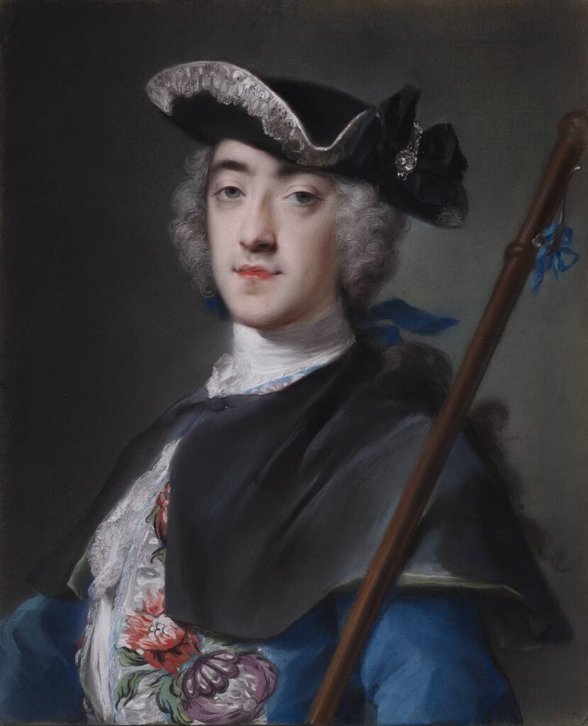 Rosalba Carriera (1673–1757) Portrait of a Man in Pilgrim’s Costume, ca. 1730 Pastel on paper, glued to canvas 23 1/4 × 18 15/16 in. (59.1 × 48.3 cm) The Frick Collection, gift of Alexis Gregory, 2020 Photo: Joseph Coscia Jr.