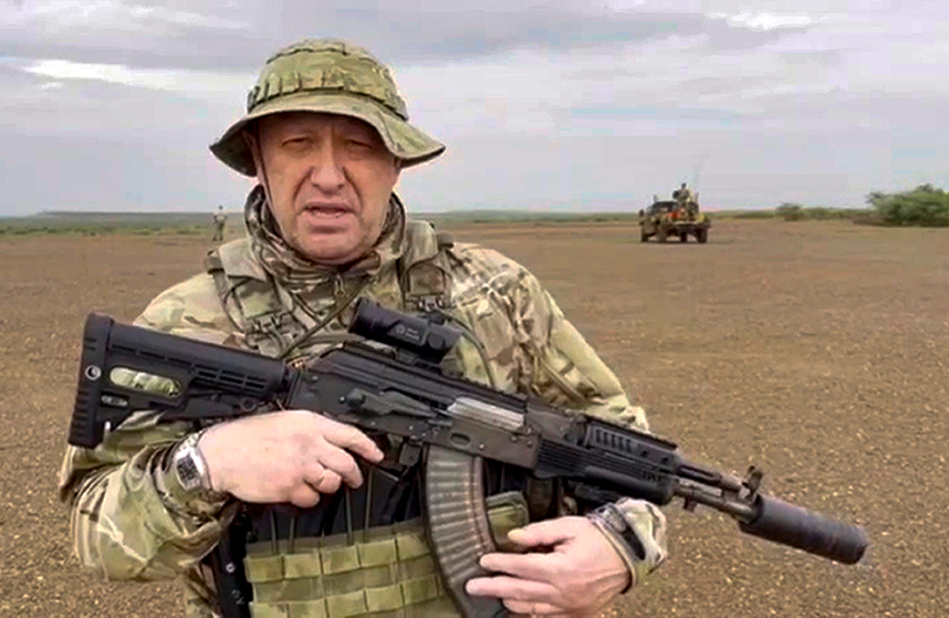 In this image taken from video released by Razgruzka_Vagnera telegram channel on Aug. 21, 2023, Yevgeny Prigozhin, the owner of the Wagner Group military company speaks to a camera at an unknown location. Prigozhin made his name as the profane and brutal mercenary boss who mounted an armed rebellion that was the most severe and shocking challenge to Russian President Vladimir Putin’s rule. (Razgruzka_Vagnera telegram channel via AP, File)