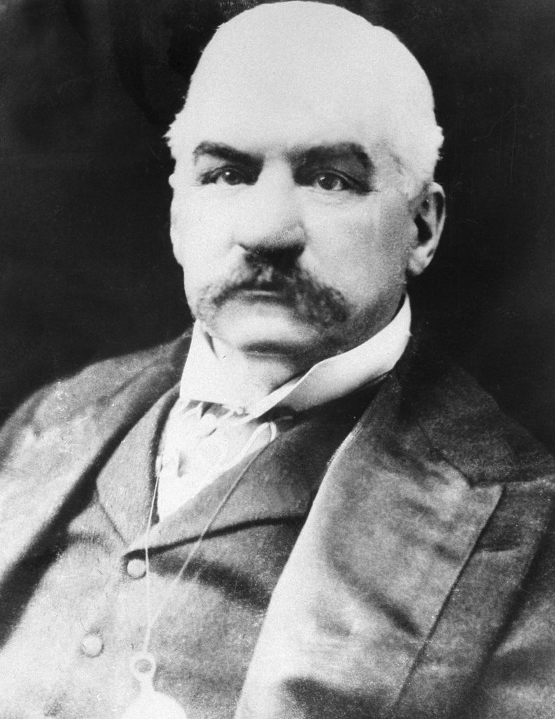 Banker, philanthropist, and founder of U.S. Steel, J.P. Morgan, Senior, at New York City in 1904.