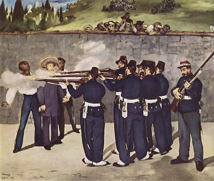 Manet, 'The Execution of Emperor Maximilian,' oil on canvas, 252 × 305 cm.