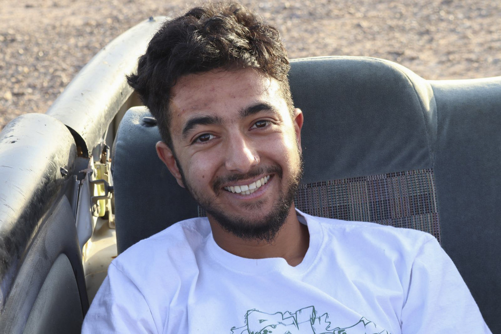 This undated photo provided by Rachel Goldberg shows her son Hersh Goldberg-Polin. The 23-year-old from Jerusalem was last seen when Hamas militants loaded him into the back of a pickup truck with other hostages abducted from a music festival in the western Negev Desert on Oct. 7. (
