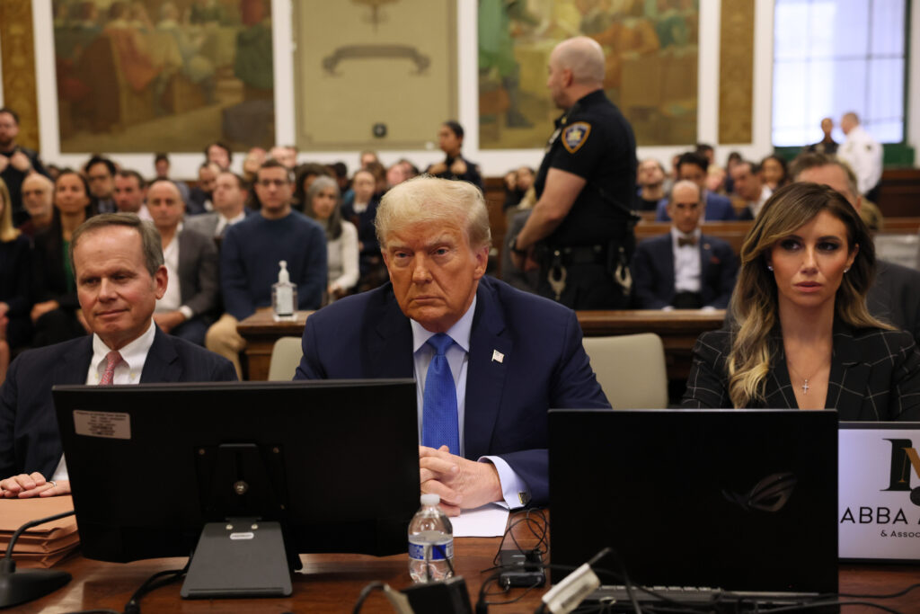 President Trump at the New York State Supreme Court on November 6, 2023.