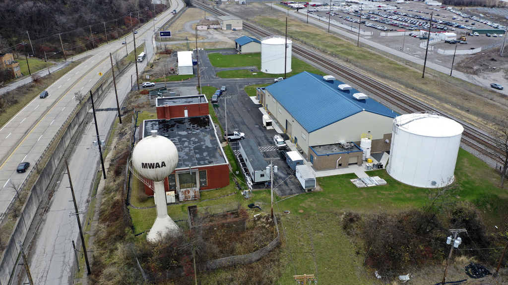 A portion of the Municipal Water Authority of Aliquippa, Pennsylvania.