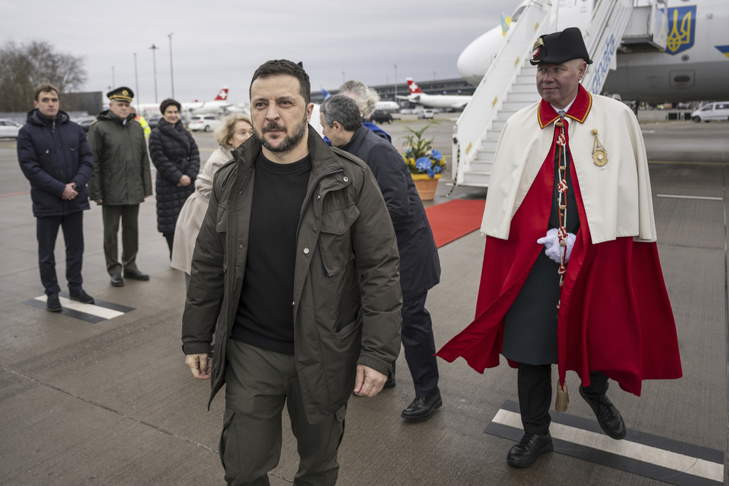 President Zelensky at Zurich, Switzerland, on January 15, 2024.