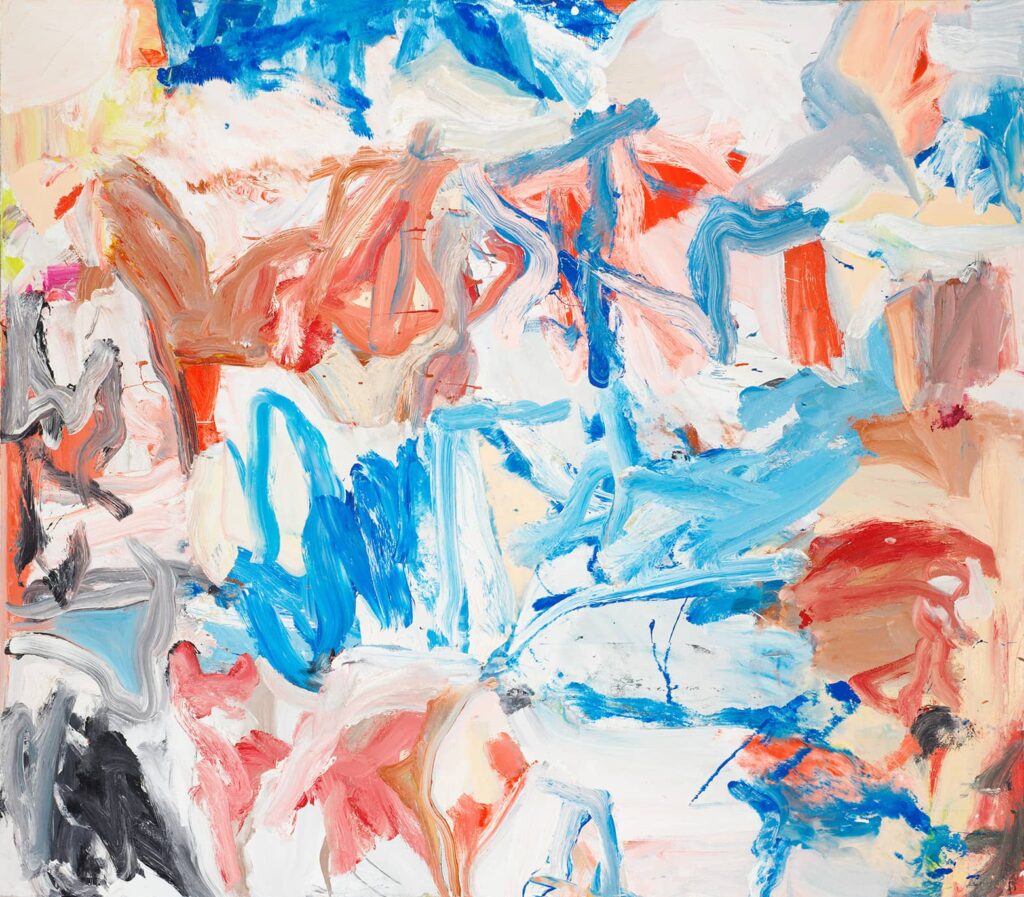 Willem de Kooning Screams of Children Come from Seagulls (Untitled XX), 1975 oil on canvas 77 x 88 inches (195.6 x 223.5 cm) Glenstone Museum, Potomac, Maryland © 2024 The Willem de Kooning Foundation, SIAE