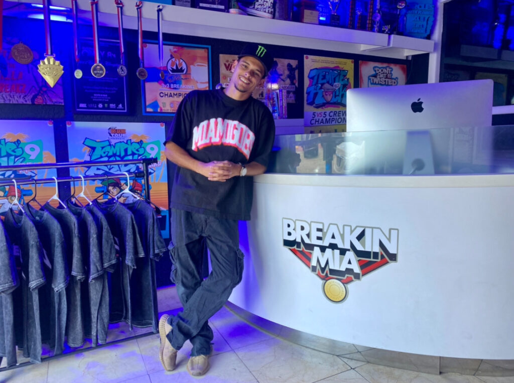 The owner of BreakinMIA, at Hialeah Gardens, Florida, Sergio Eloy Garcia.