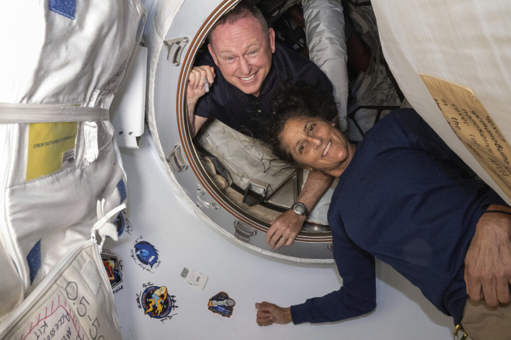 Boeing Crew Flight Test astronauts Butch Wilmore, left, and Suni Williams.