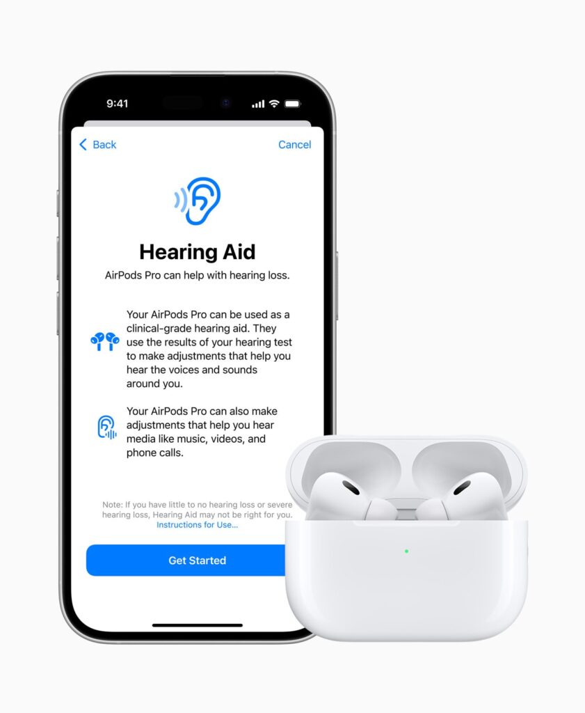 Upcoming Hearing Aid Mode on AirPods Pro.