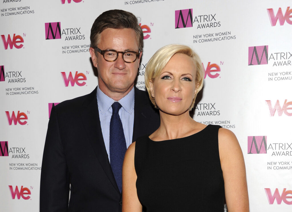 MSNBC's "Morning Joe" co-hosts Joe Scarborough and Mika Brzezinski, right, attend the 2013 Matrix New York Women in Communications Awards at the Waldorf-Astoria Hotel in New York. Joe Scarborough and Mika Brzezinski of MSNBC’s “Morning Joe” are now co-hosts and spouses. The couple wed Saturday, Nov. 24, 2018, in a small ceremony with family and friends in Washington. They tied the knot at the National Archives with Rep. Elijah Cummings of Maryland officiating. (Photo by Evan Agostini/Invision/AP, File)