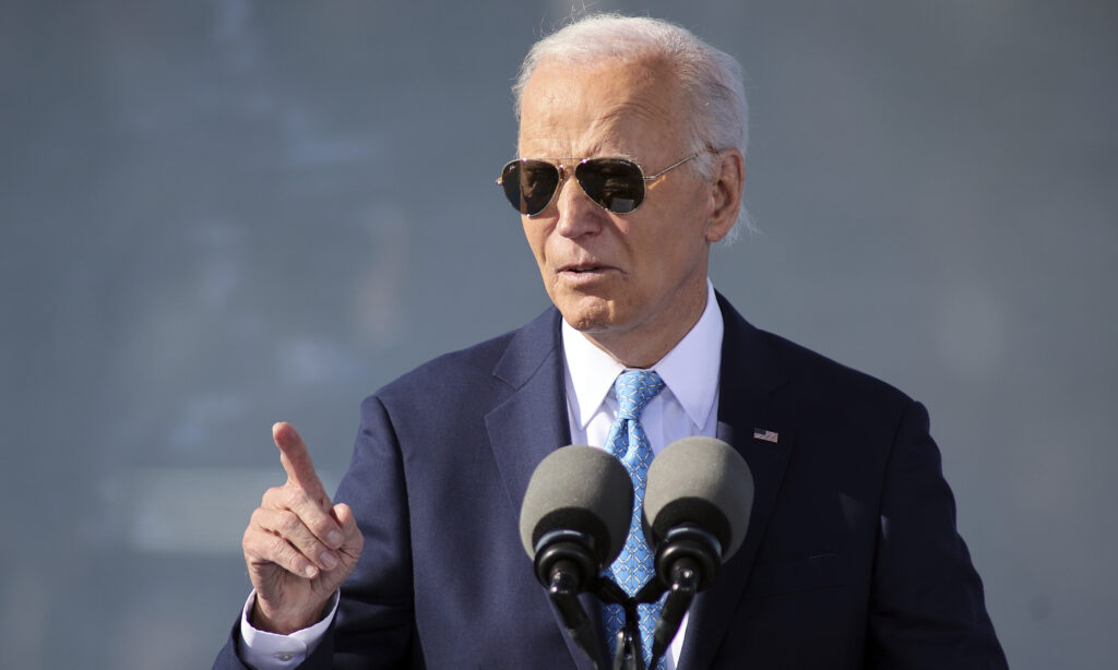 President Joe Biden speaks during an event about his Investing in America agenda, Tuesday, Oct. 29, 2024, at the Dundalk Marine Terminal in Baltimore.