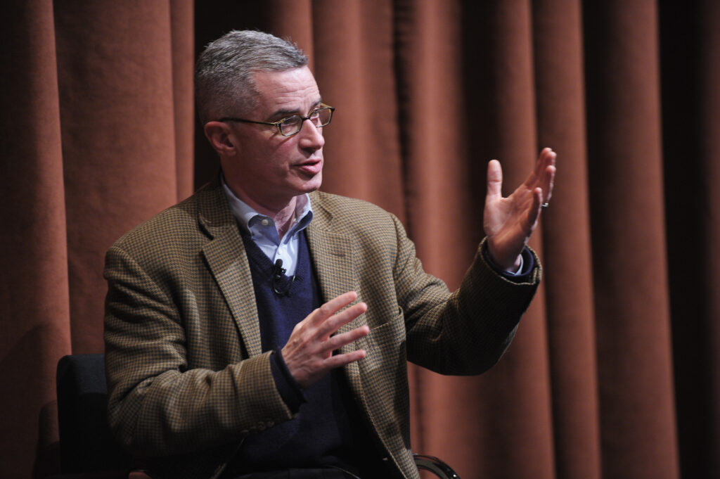 NEW YORK, NY - MARCH 21: Film subject, former NJ Governor Jim McGreevey takes part in a Q&A following the the New York premiere of the HBO documentary Fall to Grace at Time Warner Center Screening Room on March 21, 2013 in New York City. (Photo by Michael Loccisano/Getty Images for HBO)