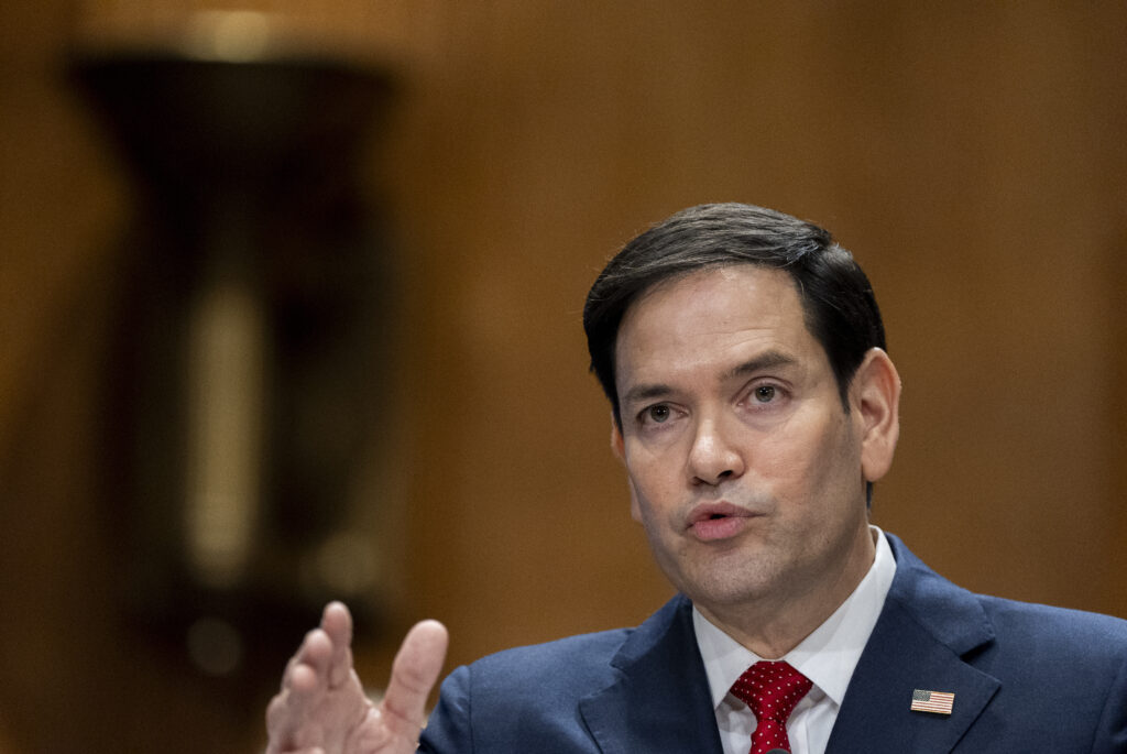 Marco Rubio, President Trump's Secretary of State, on Capitol Hill.