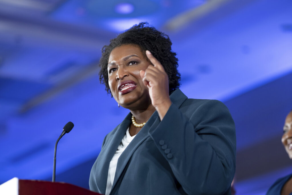 Stacey Abrams at Atlanta on November 8, 2022.