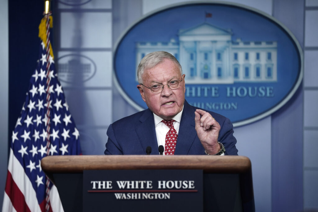 WASHINGTON, DC - SEPTEMBER 22: Retired Lt. Gen. Keith Kellogg, National Security Advisor to Vice President Mike Pence, speaks during a press briefing at the White House on September 22, 2020 in Washington, DC. On Tuesday morning, President Donald Trump said that he will reveal his pick to succeed the late Supreme Court Justice Ruth Bader Ginsburg on Saturday. (Photo by