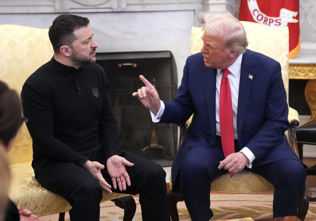 WASHINGTON, DC - FEBRUARY 28: U.S. President Donald Trump and Ukrainian President Volodymyr Zelensky meet in the Oval Office at the White House on February 28, 2025 in Washington, DC. Trump and Zelensky are meeting today to negotiate a preliminary agreement on sharing Ukraine’s mineral resources that Trump says will allow America to recoup aid provided to Kyiv while supporting Ukraine’s economy. (Photo by Andrew Harnik/Getty Images)