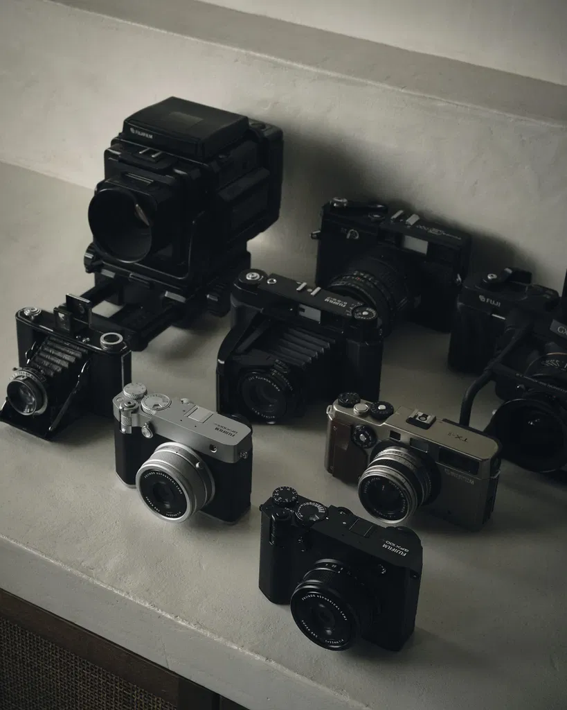 Fujifilm GFX100RF With Historic Cameras.
