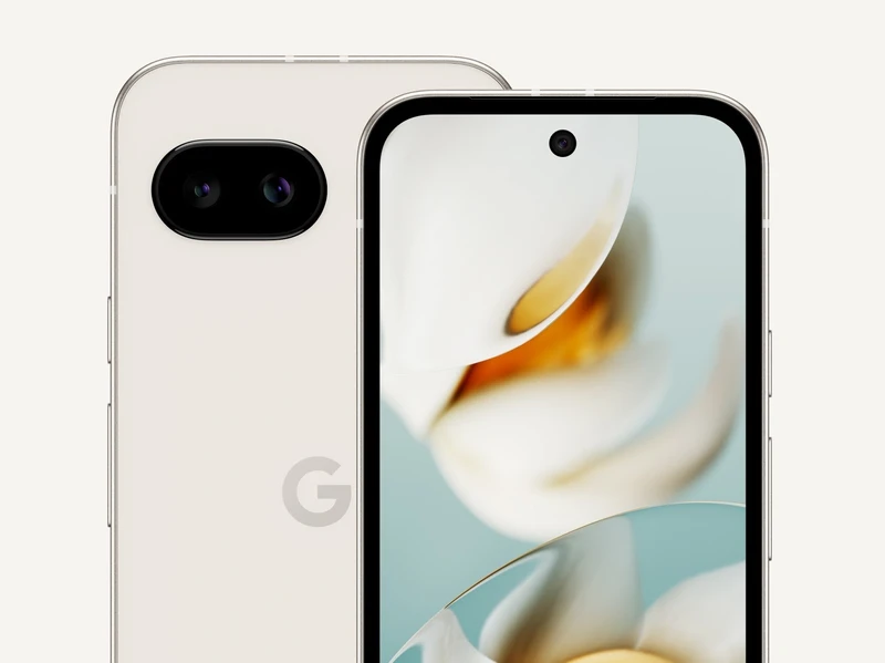 Google Pixel 9a in White.