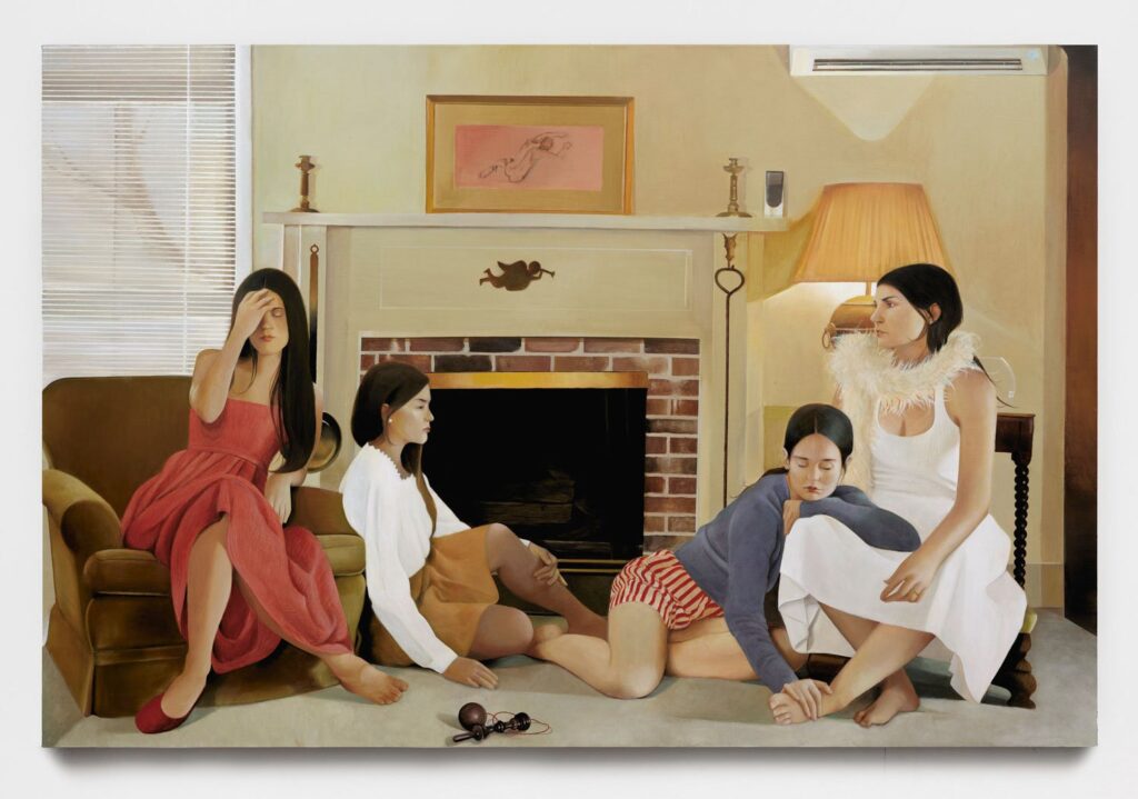 Leonard Baby- "Four Sisters" Oil on Panel, Courtesy Half Gallery.
