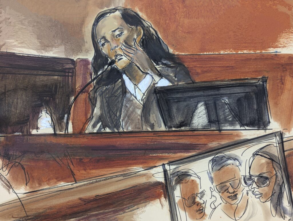 Witness Dawn Richard testifies in Manhattan federal court during the sex trafficking and racketeering trial of Sean 'Diddy' Combs, May 19, 2025.