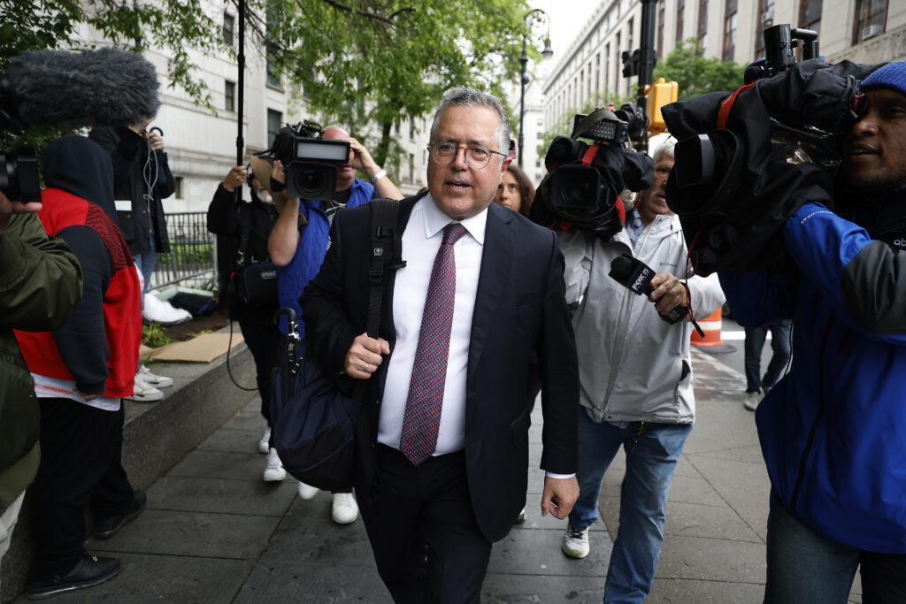 Marc Agnifilo, attorney for Sean 'Diddy' Combs, arrives for Combs's trial at Manhattan federal court on May 15, 2025.