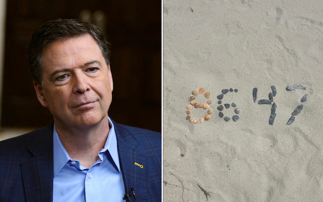 A former FBI director, James Comey, is being investigated over an Instagram posting of seashells.