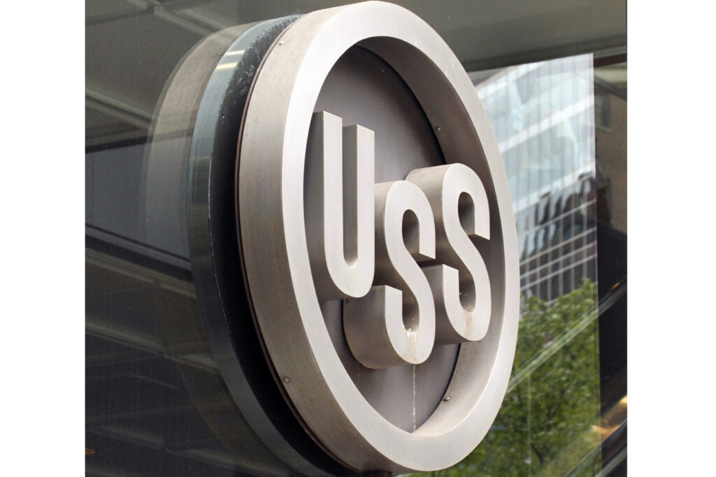 FILE - The United States Steel logo is pictured outside the headquarters building in downtown Pittsburgh, April 26, 2010.