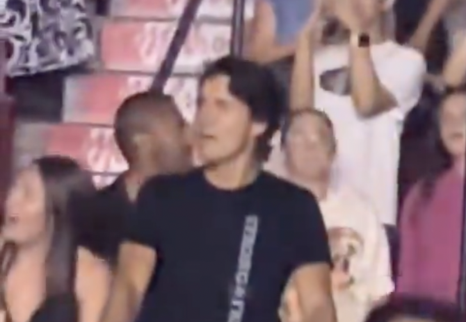 Former Canadian Prime Minister Justin Trudeau singing 'Firework' at Katy Perry's concert.