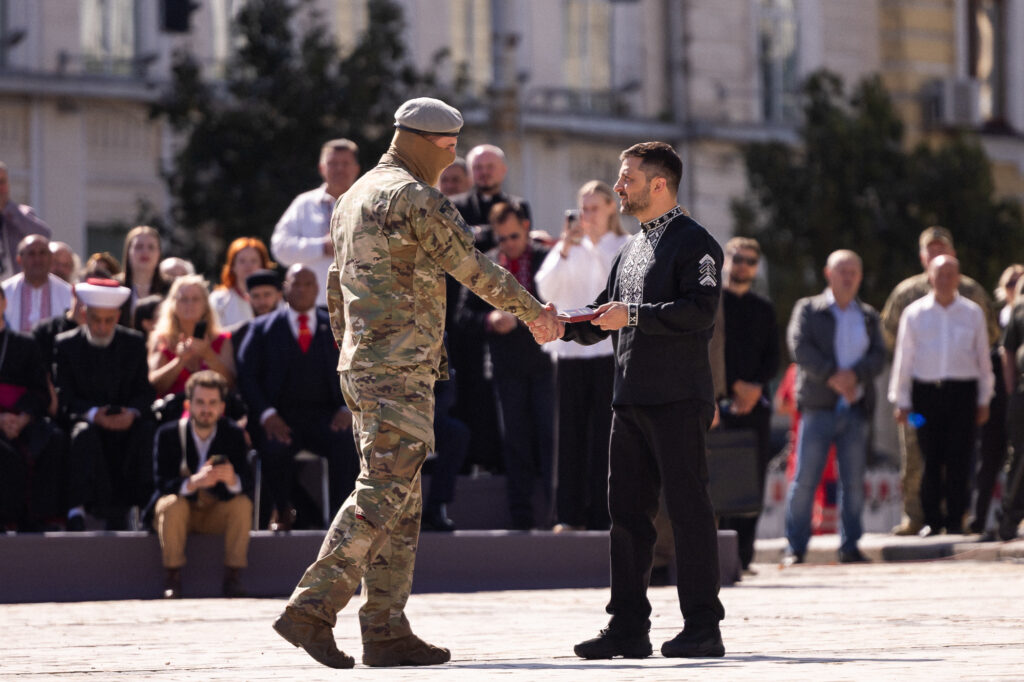 President Zelensky participates in Ukraine independence day celebrations on August 24, 2025.