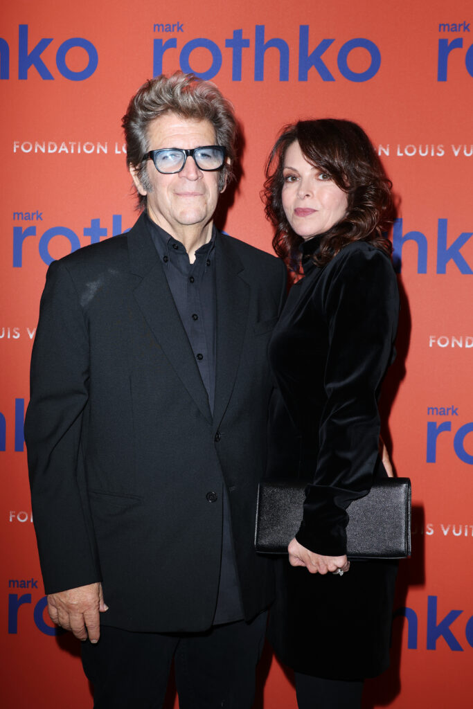 PARIS, FRANCE - OCTOBER 17: Robert Longo and guest attend the Mark Rothko's Retrospective : Opening Night at La Fondation Louis Vuitton on October 17, 2023 in Paris, France. (Photo by
