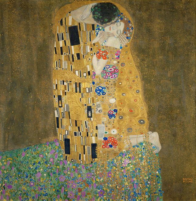 'The Kiss' by Gustav Klimt, 1907.