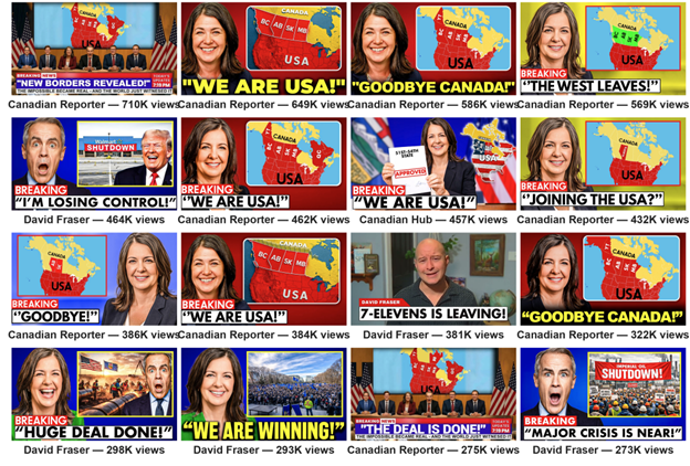 Phony YouTube Accounts Promote American Annexation of Western Canadian Province