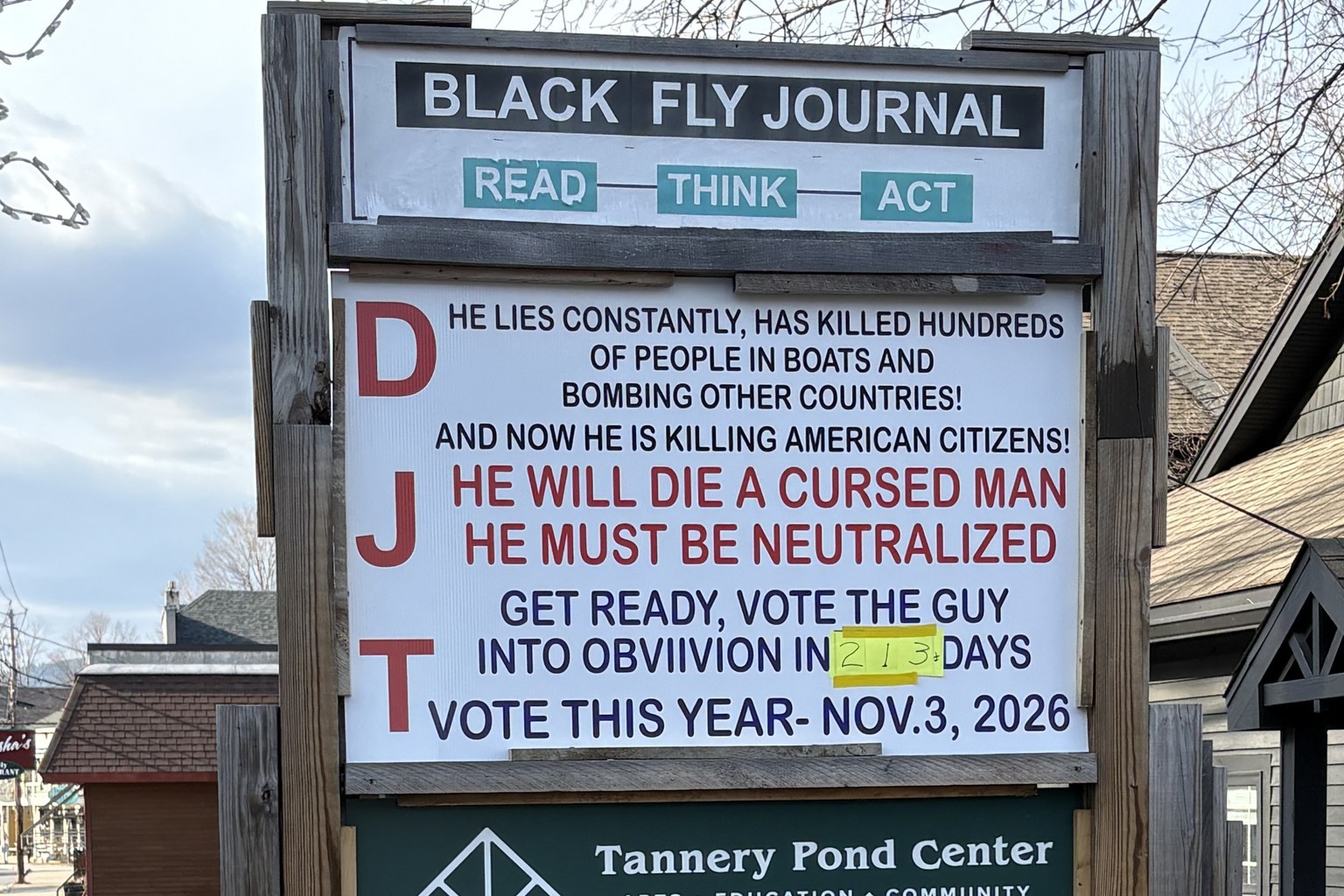 FBI Says Sign Urging Citizens to ‘Neutralize’ Trump Is ‘Awful’ but ‘Not Unlawful’
